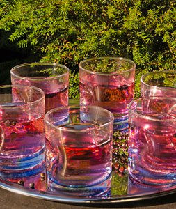 Cocktail-, Mixdrinks- oder Kaltgetränke Gläser Set - sechs Stück
