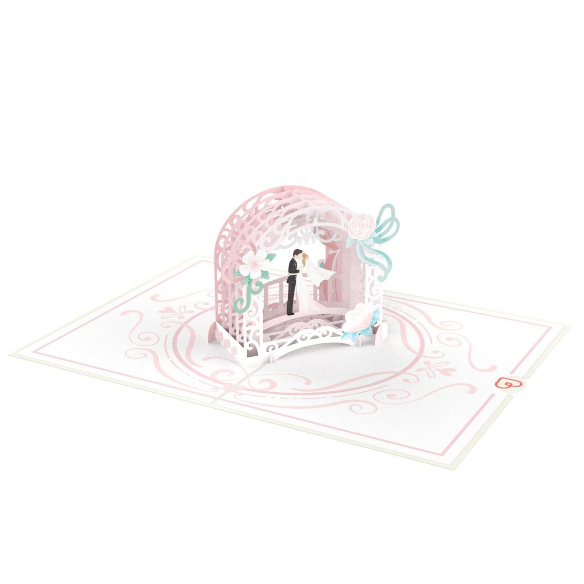Pasgetrouwden pop-up kaart