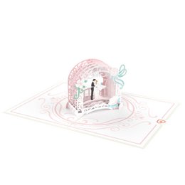 Pasgetrouwden pop-up kaart