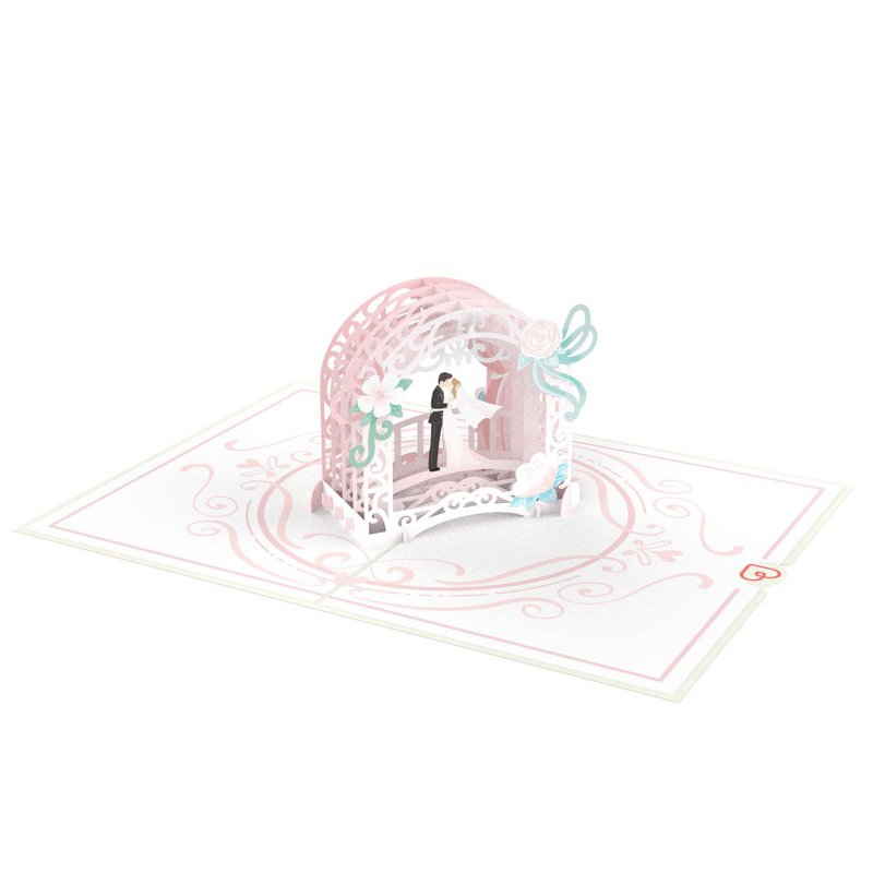 Pasgetrouwden pop-up kaart