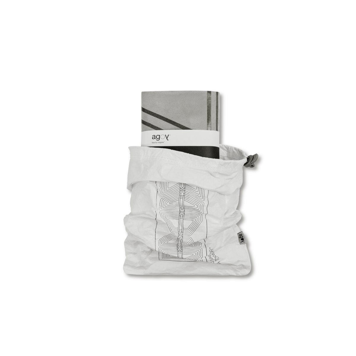 Gecko Warrior Yoga Towel - Moon Grey