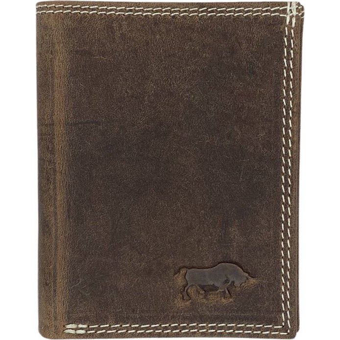 Arrigo Cognac -colored buffalo leather credit card holder, card holder and card holder with billpiece compartment