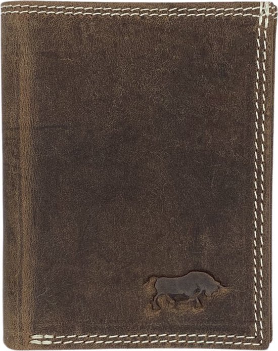 Arrigo Cognac -colored buffalo leather credit card holder, card holder and card holder with billpiece compartment