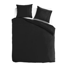 Melli Mello Back to Black Dekbedovertrek | Luxe Percal Katoen | Tijdloos Zwart