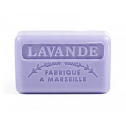 Savon 5x Savon de Marseille fait à la main - parfumé avec de l'huile essentielle de lavande - enrichie de beurre de karité biologique - 125 grammes