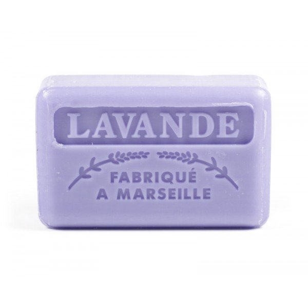 5x sapone fatto a mano Savon de Marsiglia - profumato con olio essenziale di lavanda - arricchito con burro di karité biologico - 125 grammi