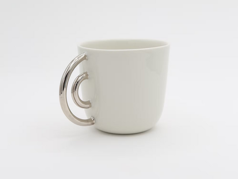 Cir Platin Tasse 220ml ø:8cm d:11cm h:8,5cm Handgemachtes Porzellan