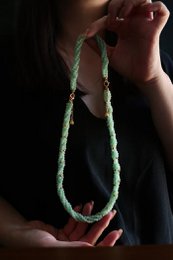 Lucky Jade Flettet Halskæde & Armbånd Sæt