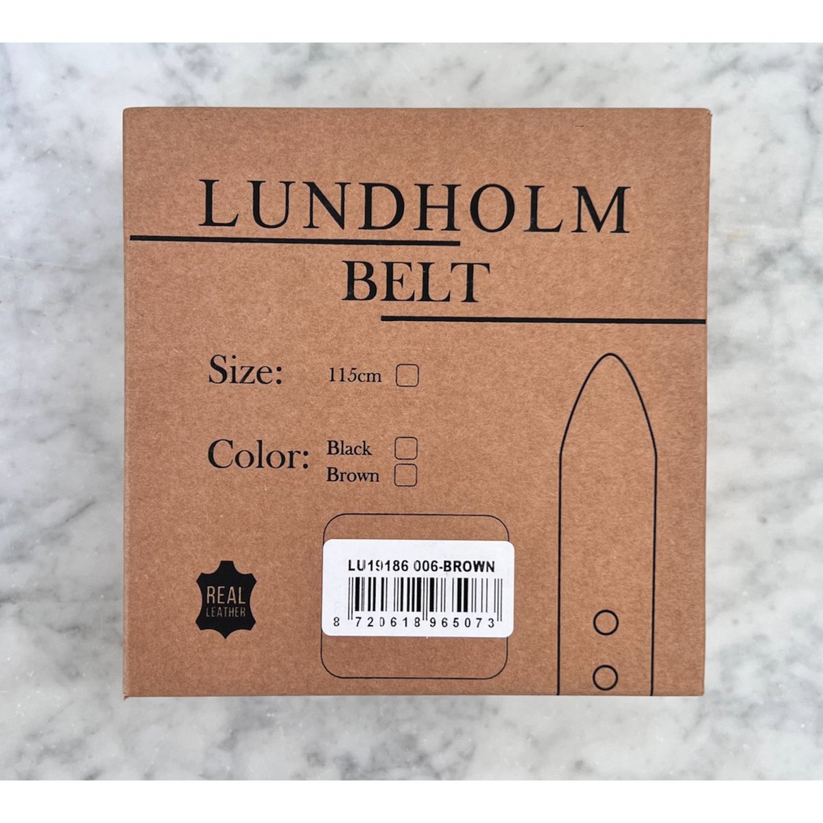 Lundholm leather belt men's leather cognac brown black - 115 cm - adjustable to size - Scandinavian design - gift for man men's gifts tip father's day gift father's day gift