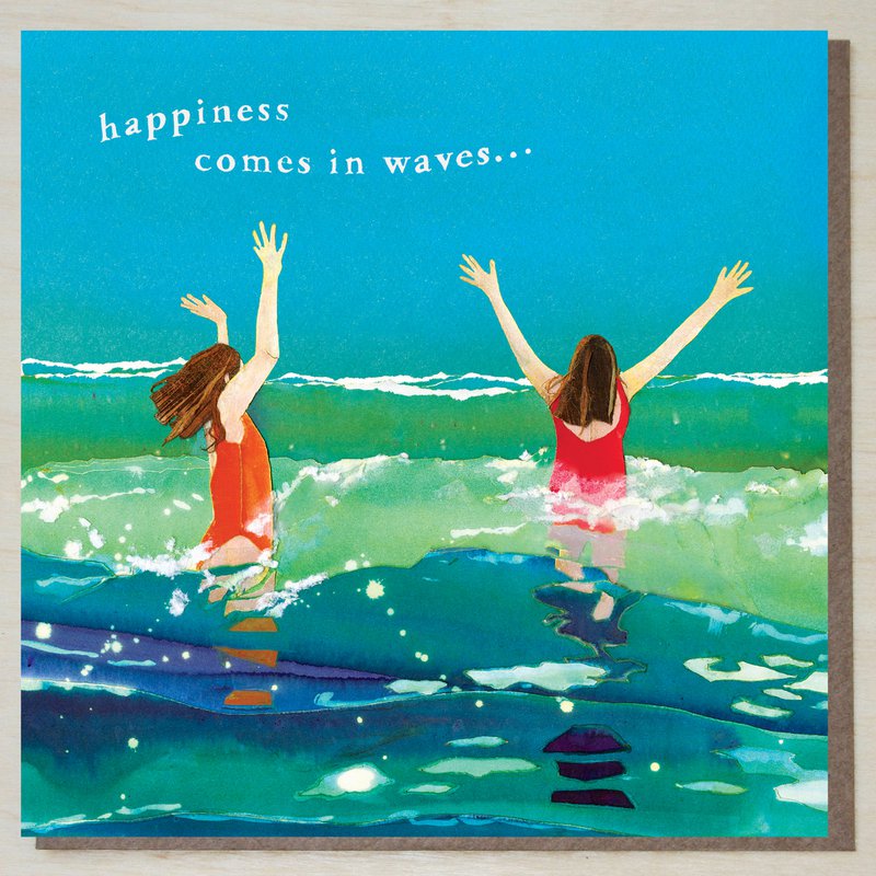 Wild / Sea Swimming Card (lykke kommer i bølger)