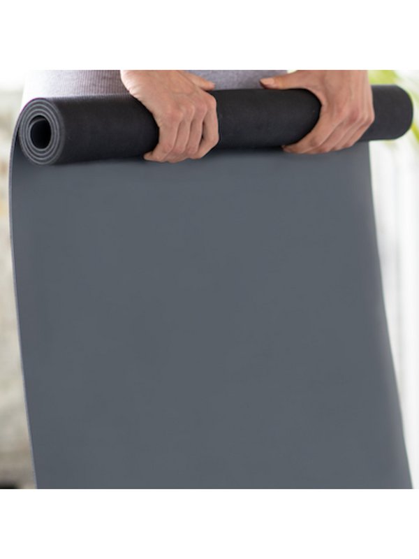 Tappetino yoga in gomma naturale - grigio chiaro