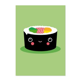 Zestaw obrazków w formacie A4 z 5 motywami kawaii dla dzieci
