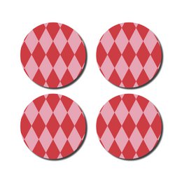 Coasters · Diamond pink/red