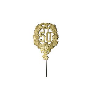 Anniversary number 50, on wire, 8x12cm, gold