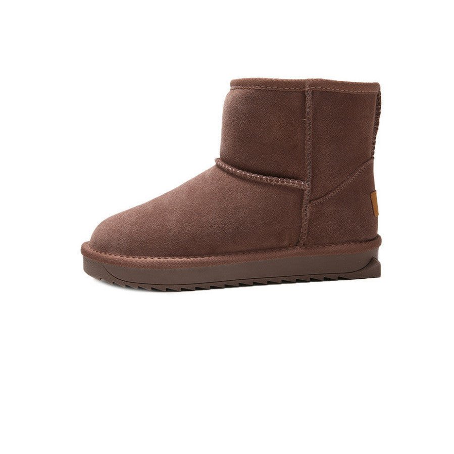 Nowe buty średniej wielkości z płaską podeszwą, pluszowe śniegowce dla kobiet