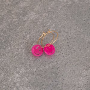 Oorbellen Hoops Lume Charms | Smile Fuchsia