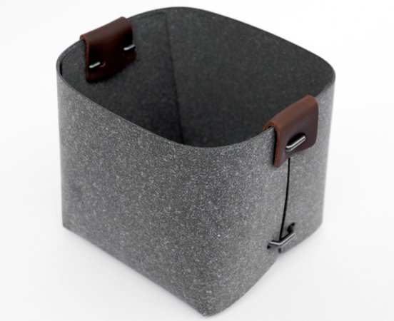 Recycled leather office tray