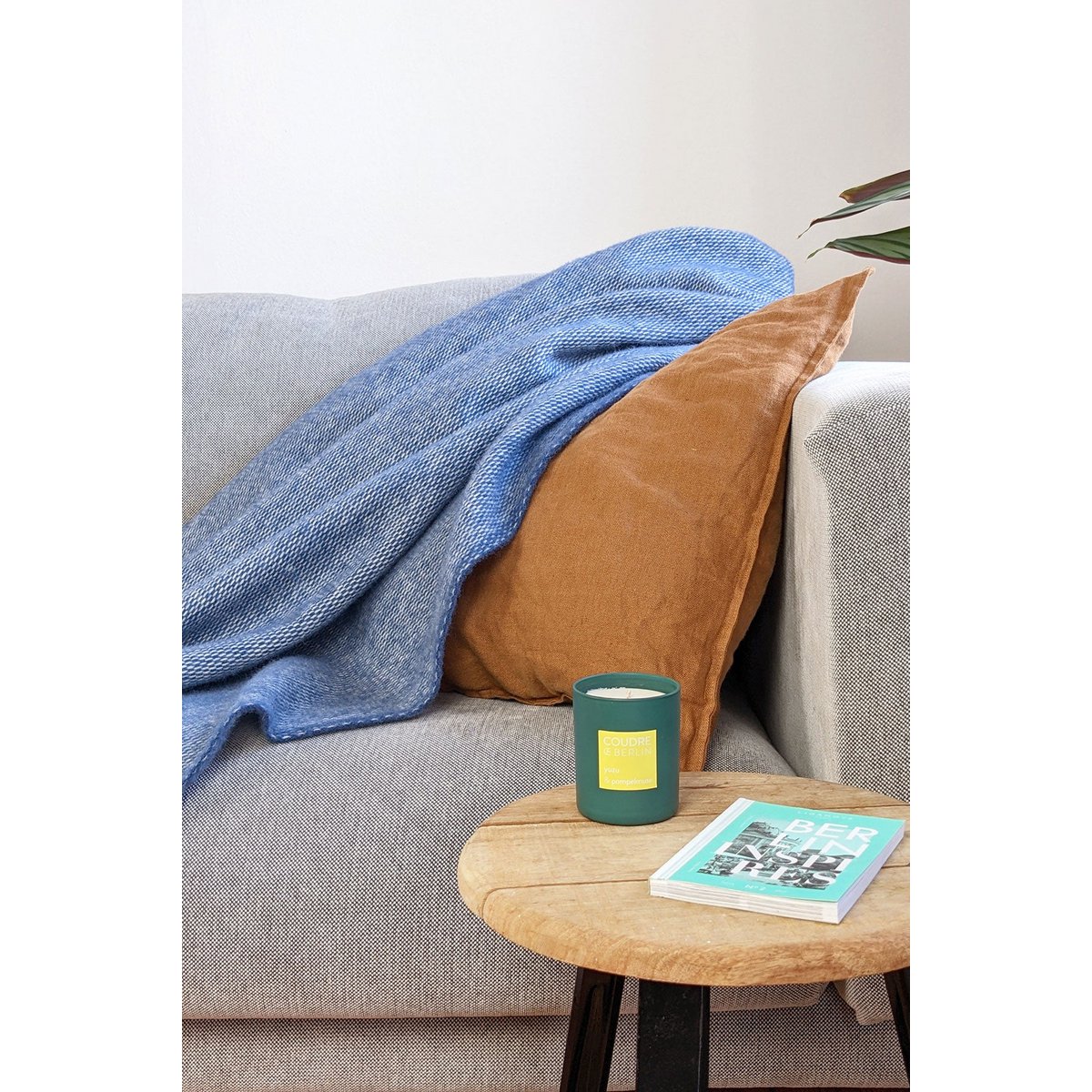 Wool blanket/cuddly blanket pickstitch rain