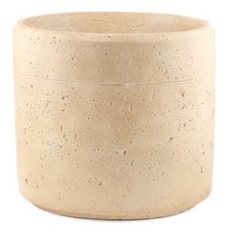 Earthenware flower pot beige L