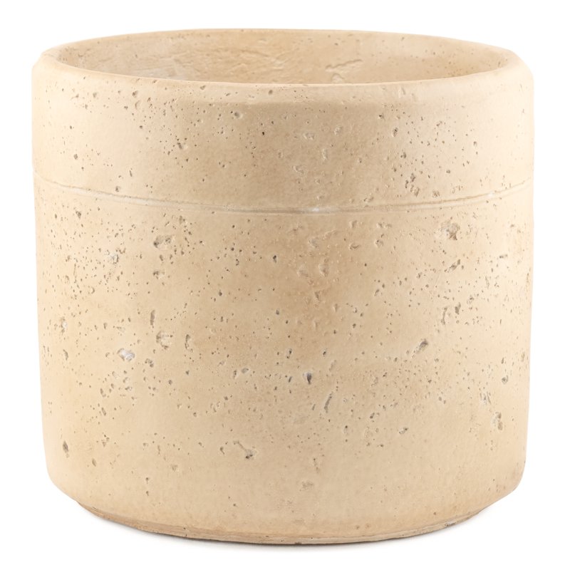 Earthenware flower pot beige L