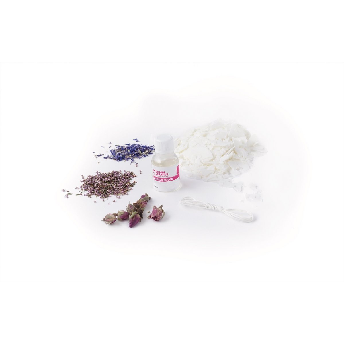 SET VELAS CON FLORES SECAS