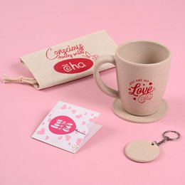 Tazze da caffè Ecofy Earth-Friendly Love You | Regali di coppia | Regalo di anniversario per coppia speciale | Set da 1 | 300ml| Tazza da caffè | Realizzato con buccia di riso| Certificato TUV del castello di sabbia