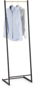 Clothing rack made of metal and wood - 50 x 40 x 160 cm - stylish & space -saving - Scandinavian design - matt black