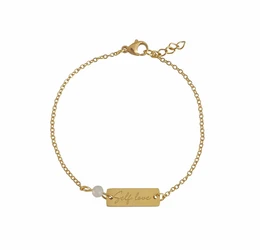 Bracelet Self Love & Rose Quartz - Gold