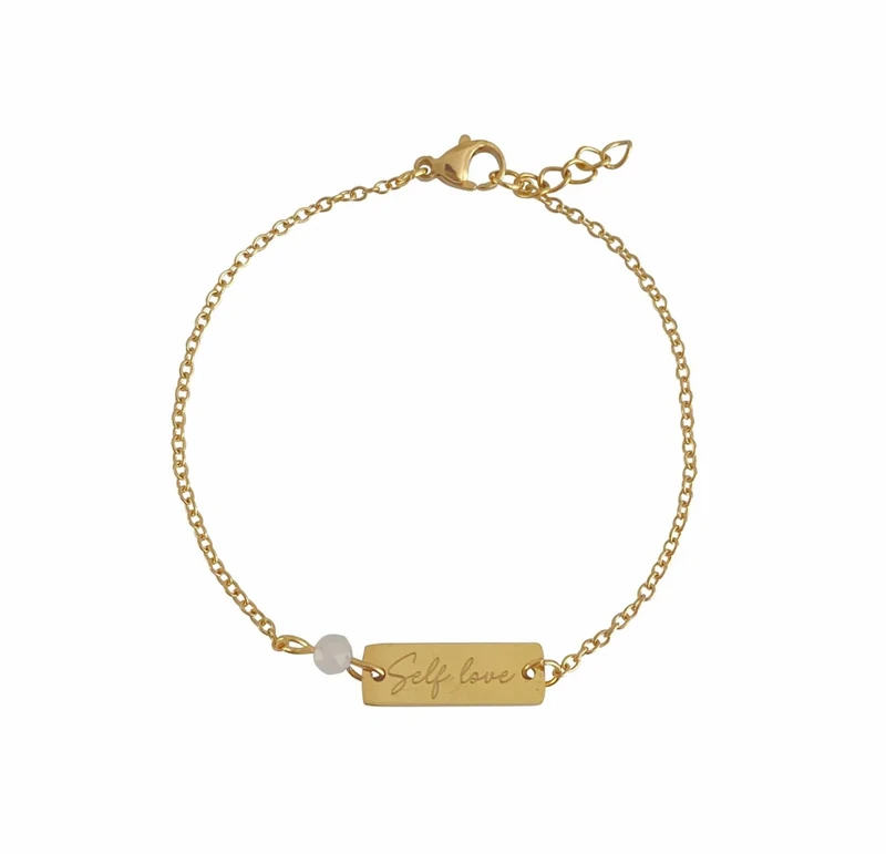 Bracelet Self Love & Rose Quartz - Gold