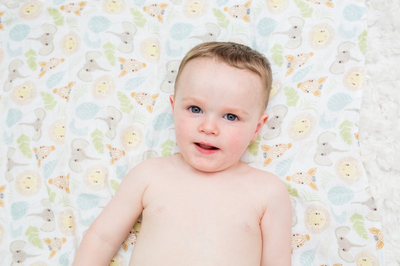 Lulujo swaddle 120x120 - Jungle Safari