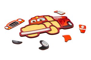 Wooden Fire Truck Puzzle for Kids