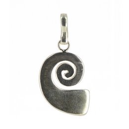 Pendant necklace in 950 silver with a spiral design, suitable for charms.