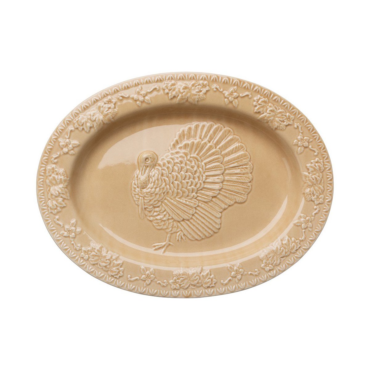Oval bowl turkey 48x36x4cm Beige