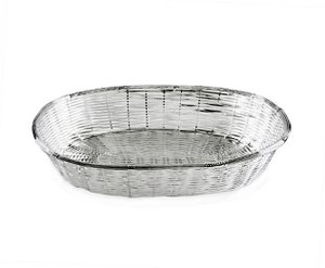 EDZARD basket, bread basket, decorative basket, silver-plated, tarnish-resistant, 21 x 30 cm