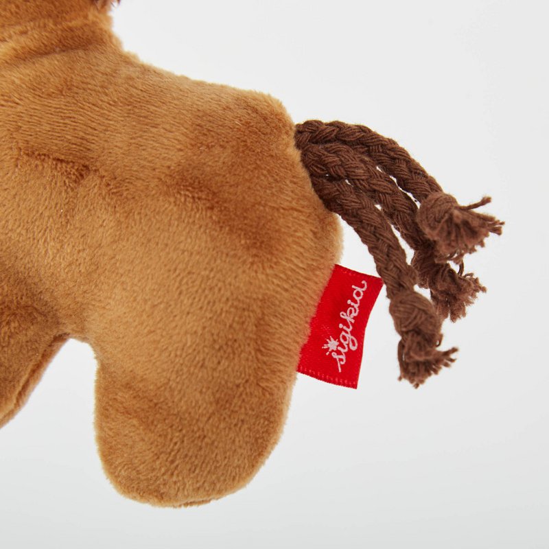 Rattle horse brown, Red Stars