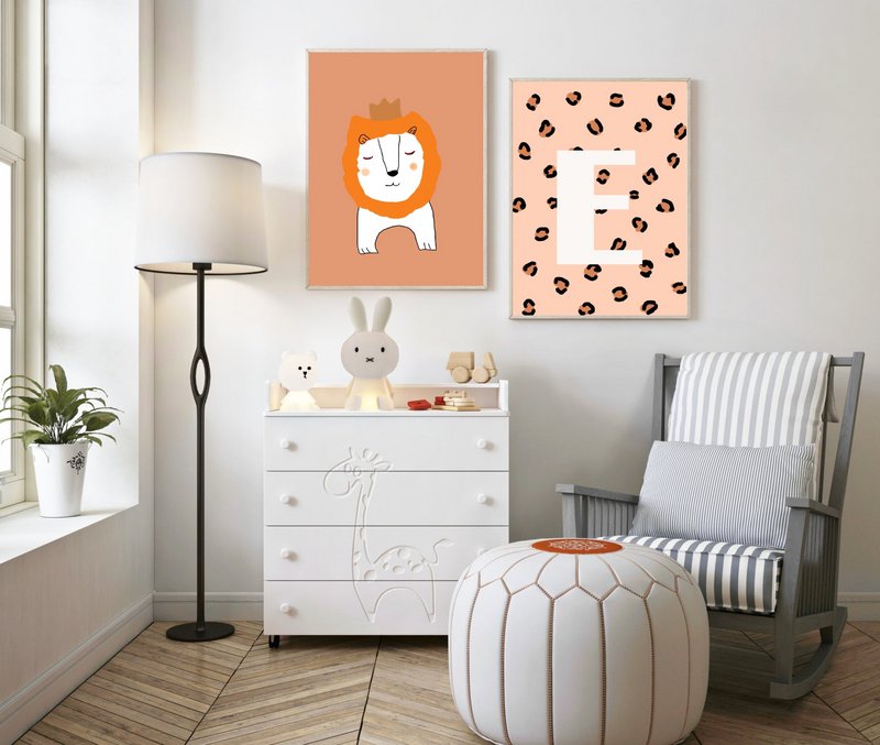 Affiche de chambre bébé Lion