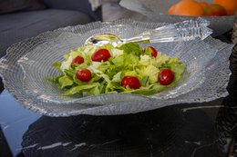 Gennemsigtig bølgskæring 36 cm