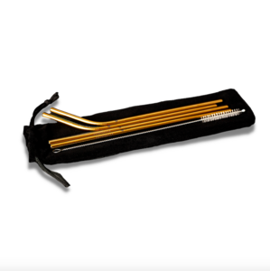 Set of 4 golden straws