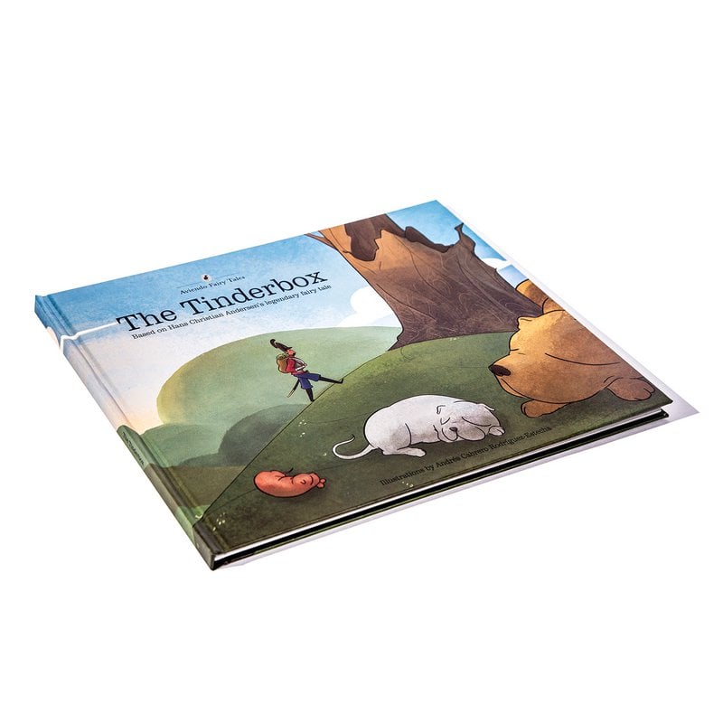 EN/DK - Illustrated Fairytale Children's Book - The Tinderbox - H.C. Andersen