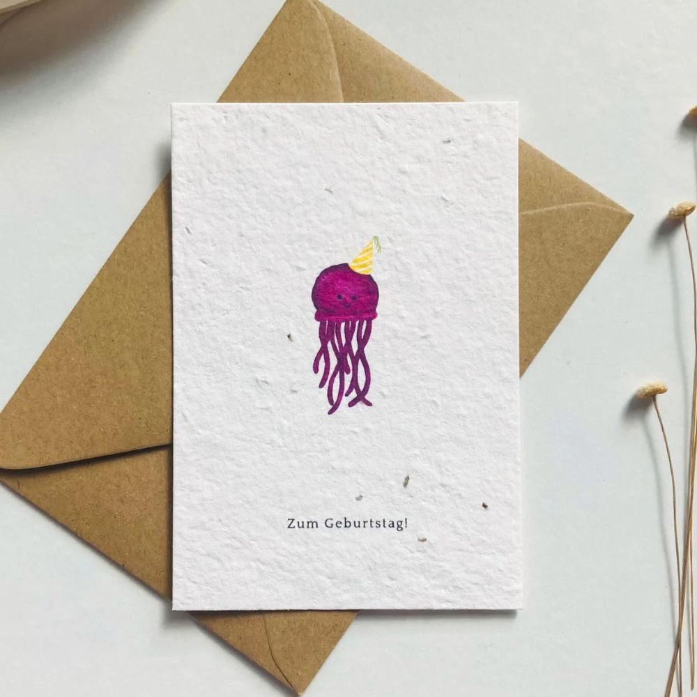 Plantable birthday card “Jellyfish” | Seed card