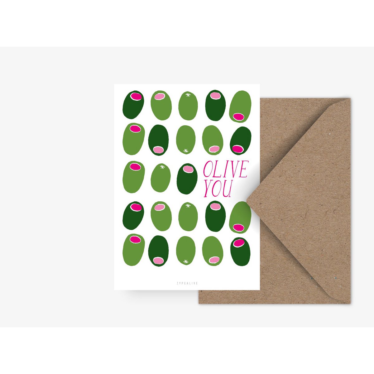Postkarte / Olive You