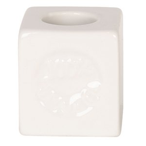 Zahnbürstenhalter 4x4 cm Zahnbürstenhalter aus weißer Keramik