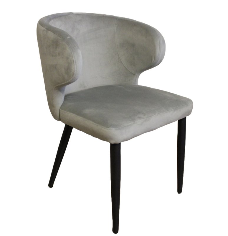 Silla de comedor Beyou Escandinavo Terciopelo Gris