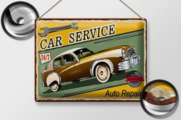 Blechschild Retro 40x30cm Car Service 24/7 Auto repair