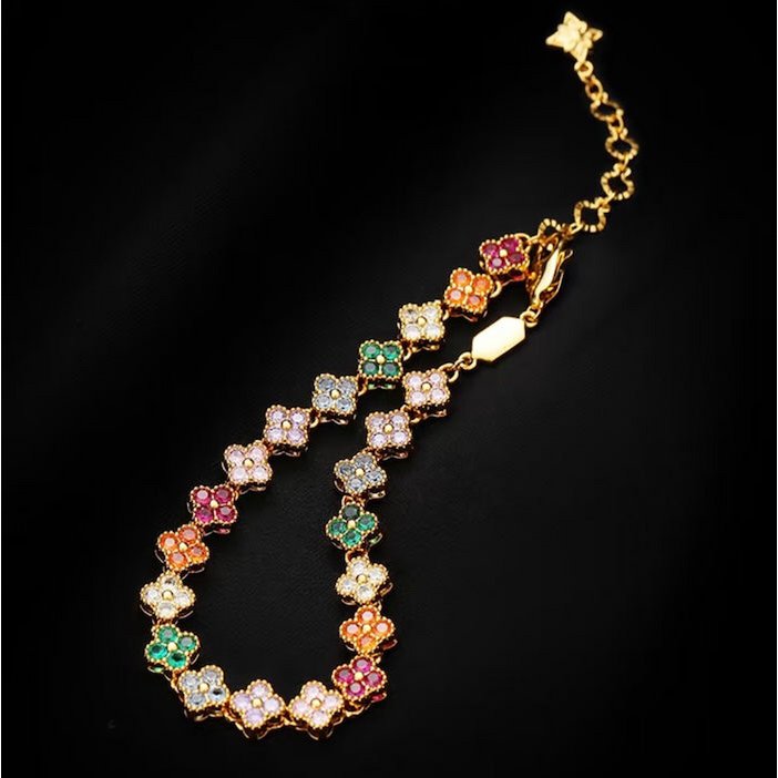 Bracelet en cristal de trèfle kaléidoscope