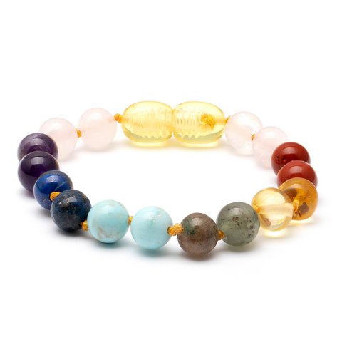 Baltic Amber & Gemstone Armband 20