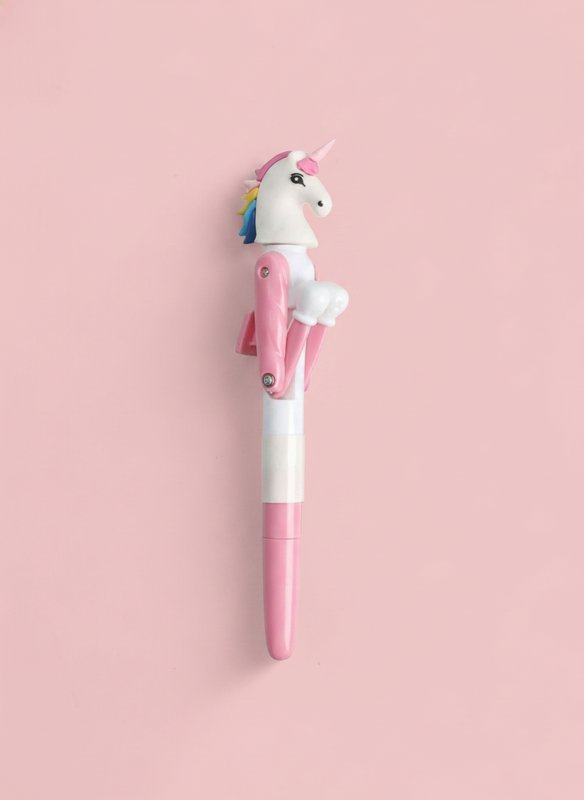 Bolígrafo novedoso de unicornio - Boxing Spring Action
