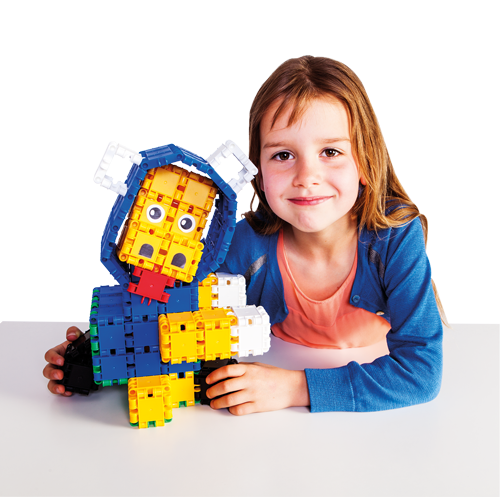 Clics building blocks– DURABLE TOYS made of RECYCLED PLASTIC (Made in Belgium)- building set 10 in 1