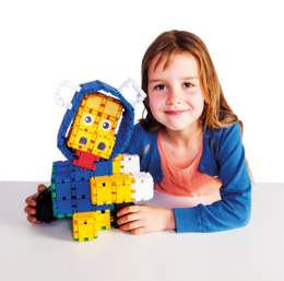 Clics building blocks– DURABLE TOYS made of RECYCLED PLASTIC (Made in Belgium)- building set 10 in 1