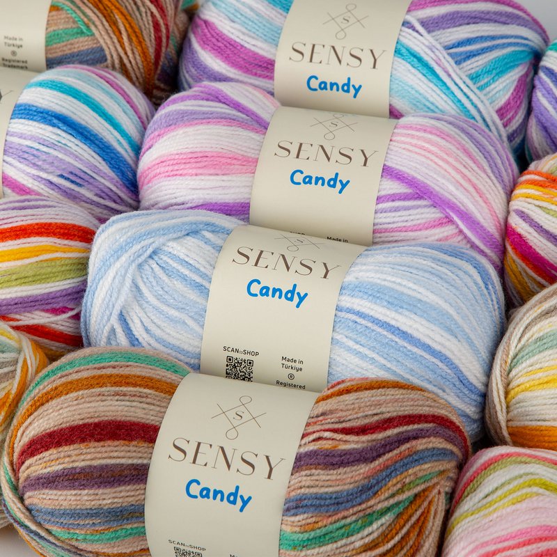 Sensy Candy Yarn, 3.5 oz, 251 yardas, calibre 3 ligero